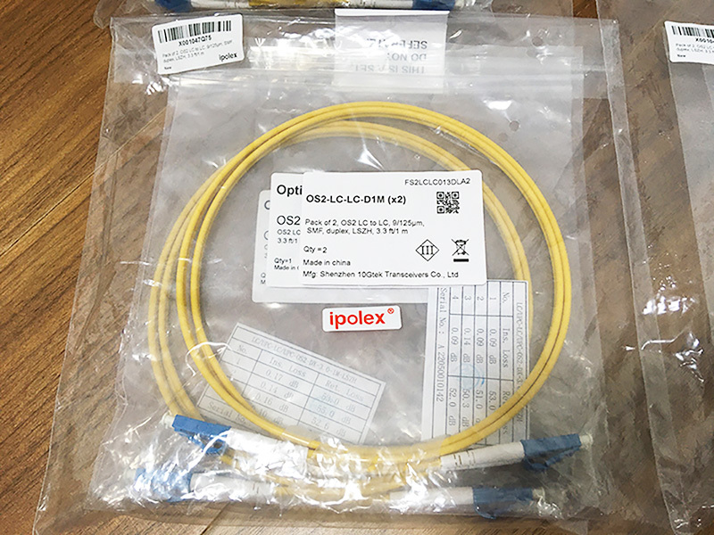 新品 未使用 光ケーブル 3m x2本 1m x4本 アダプタ 10個 セット OS2-LC-LC-D3M OS2-LC-LC-D1M HD-LCA-DX-SMF_画像5