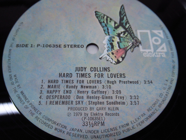 JUDY COLLINS / HARD TIME FOR LOVERS / 永遠の恋人 / P10635E / ロック・ポップスレコード LP ▼の画像2