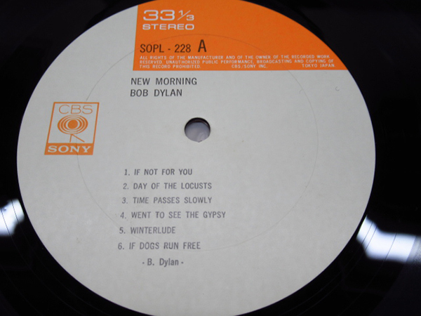 ボブ・ディラン / 新しい夜明け (SOPL228) / ロック・ポップスレコード LP ▼_画像2