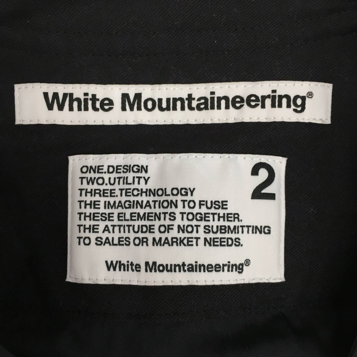 ●古3750　White Mountaineering　ホワイトマウンテニアリング　クルーネックシャツ　ネイビー　WM2371115　サイズ2_画像6