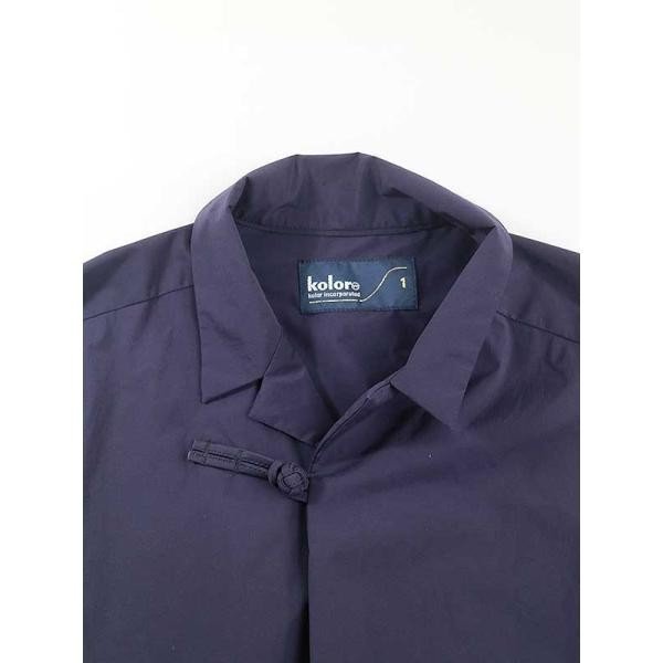 kolor 18AW Ruffle Sleeve Oversized Shirt ネイビー サイズ:1 レディース IT77YLMI2ZI8_画像3