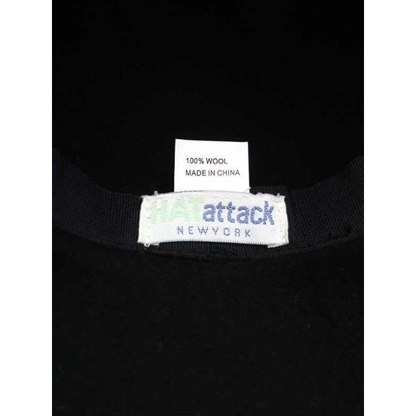 HAT attack ハットアタック ウールフェルトリボンハット ブラック サイズ:F レディース ITA1W3JMJH2K_画像4