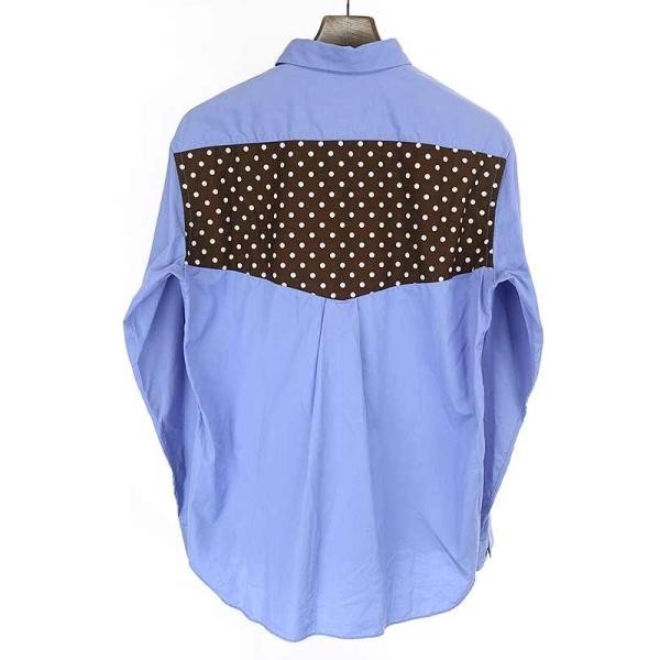 COMME des GARCONS HOMME DEUX 16SS 水玉プリントドッキングシャツ ブルー サイズ: メンズ ITVA9T7A6RM8_画像2