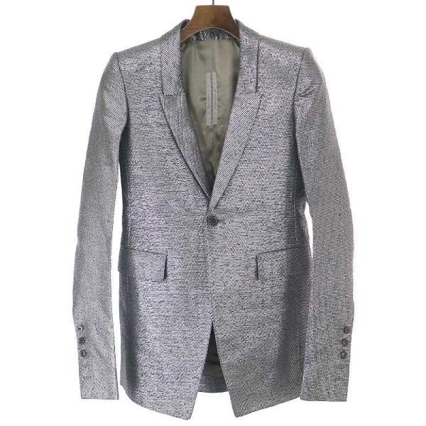 Rick Owens Rick Owens 20SS EXTREME SOFT SILVER tailored jacket серебряный размер :40 женский ITDGFQKPO4YS