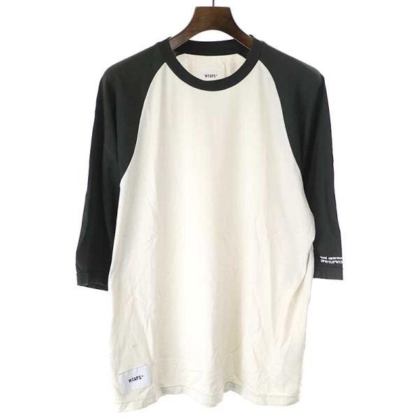 WTAPS ダブルタップス 22SS IAN/RAGLAN コットンジャージーラグランTシャツ アイボリー系 サイズ:1 メンズ IT3J76SGIKLG