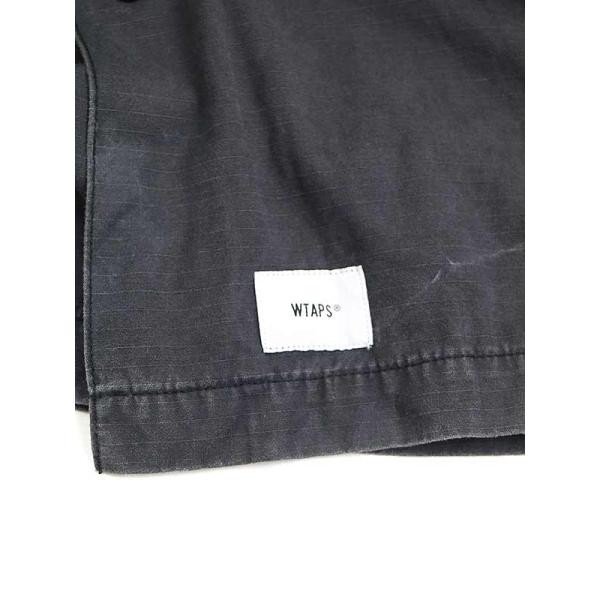 WTAPS ダブルタップス 19AW BUDS LS/SHIRT COTTON RIPSTOP ミリタリーシャツ ブラック サイズ:3 メンズ ITQ7LOB0OWB2_画像5