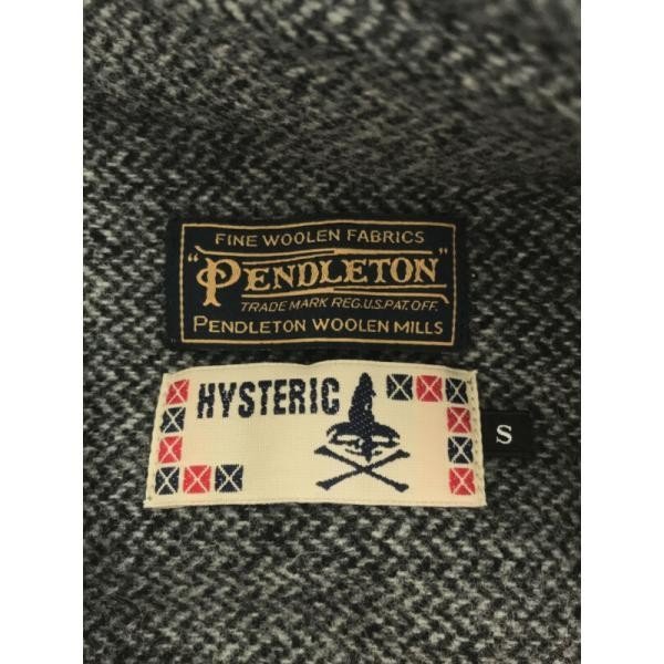 HYSTERIC GLAMOUR × PENDLETON Hysteric Glamour × pen dollar ton Logo embroidery work shirt gray size :S lady's IT1H01GCHTQC