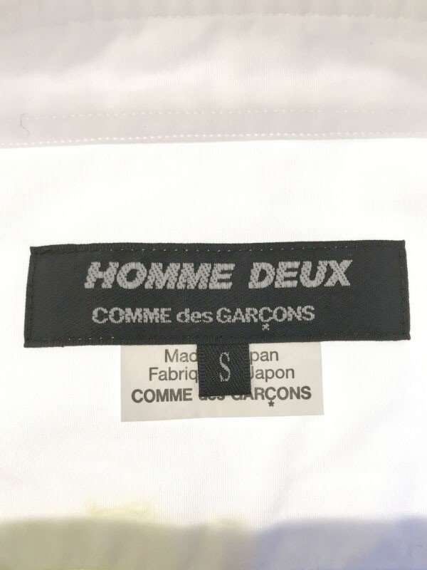 人気ブランドの新作 2トーンカラーコットンシャツ 22AW コムデギャルソンオムドゥ DEUX HOMME GARCONS des COMME