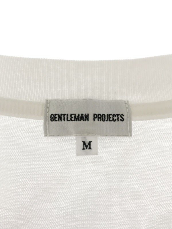 GENTLEMAN PROJECTS ジェントルマン プロジェクト SAGA 手刷りレタードTシャツ ホワイト M ITD7H51WELX4_画像3