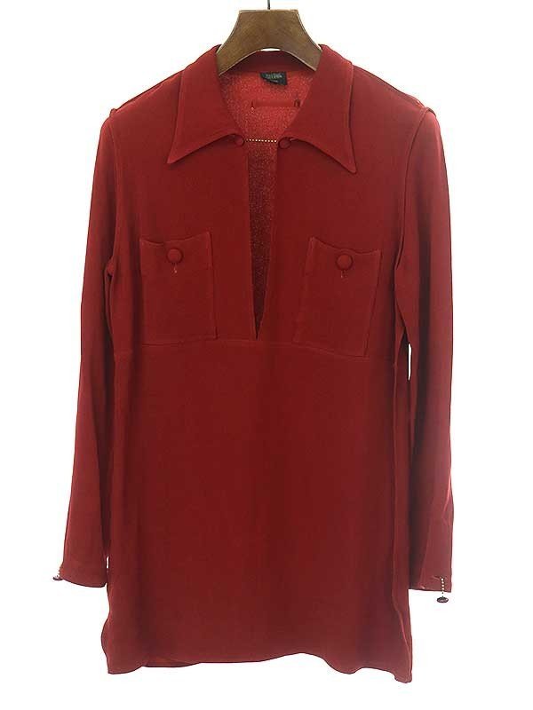 超可爱の フェム ジャンポールゴルチェ FEMME GAULTIER PAUL JEAN スキッパーレーヨンプルオーバーシャツ ITASBE97UM88 40 レッド シャツ、ブラウス 超可爱の フェム ジャンポールゴルチェ FEMME GAULTIER PAUL JEAN スキッパーレーヨンプルオーバーシャツ ITASBE97UM88 40 レッド シャツ、ブラウス