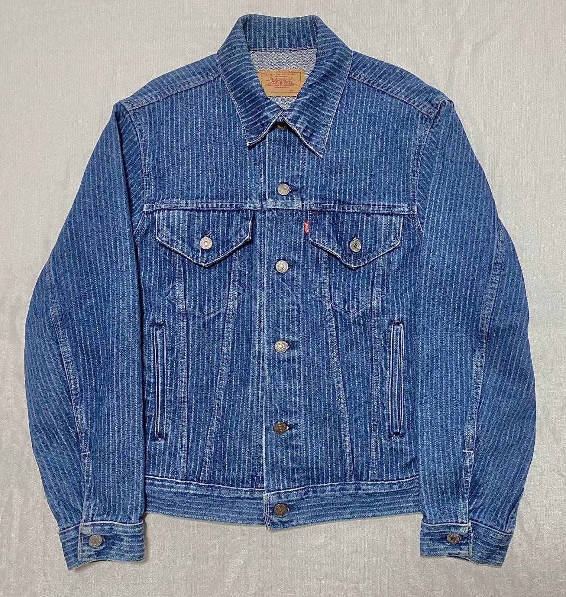 80s～ Levi's リーバイス 70506　0260　size 40　ストライプ デニム ジャケット　MADE IN USA アメリカ製　ビンテージ_画像1