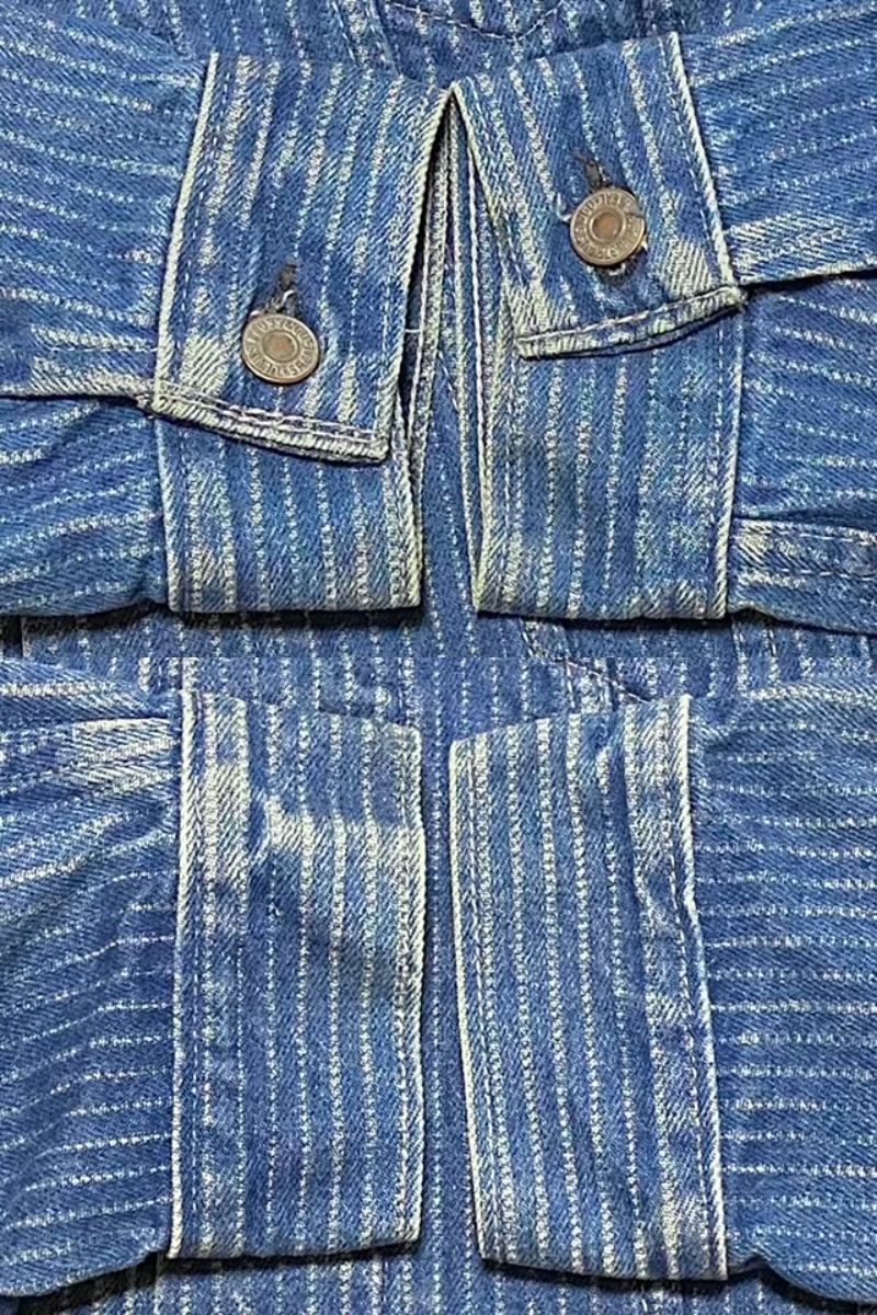 80s～ Levi's リーバイス 70506　0260　size 40　ストライプ デニム ジャケット　MADE IN USA アメリカ製　ビンテージ_画像5