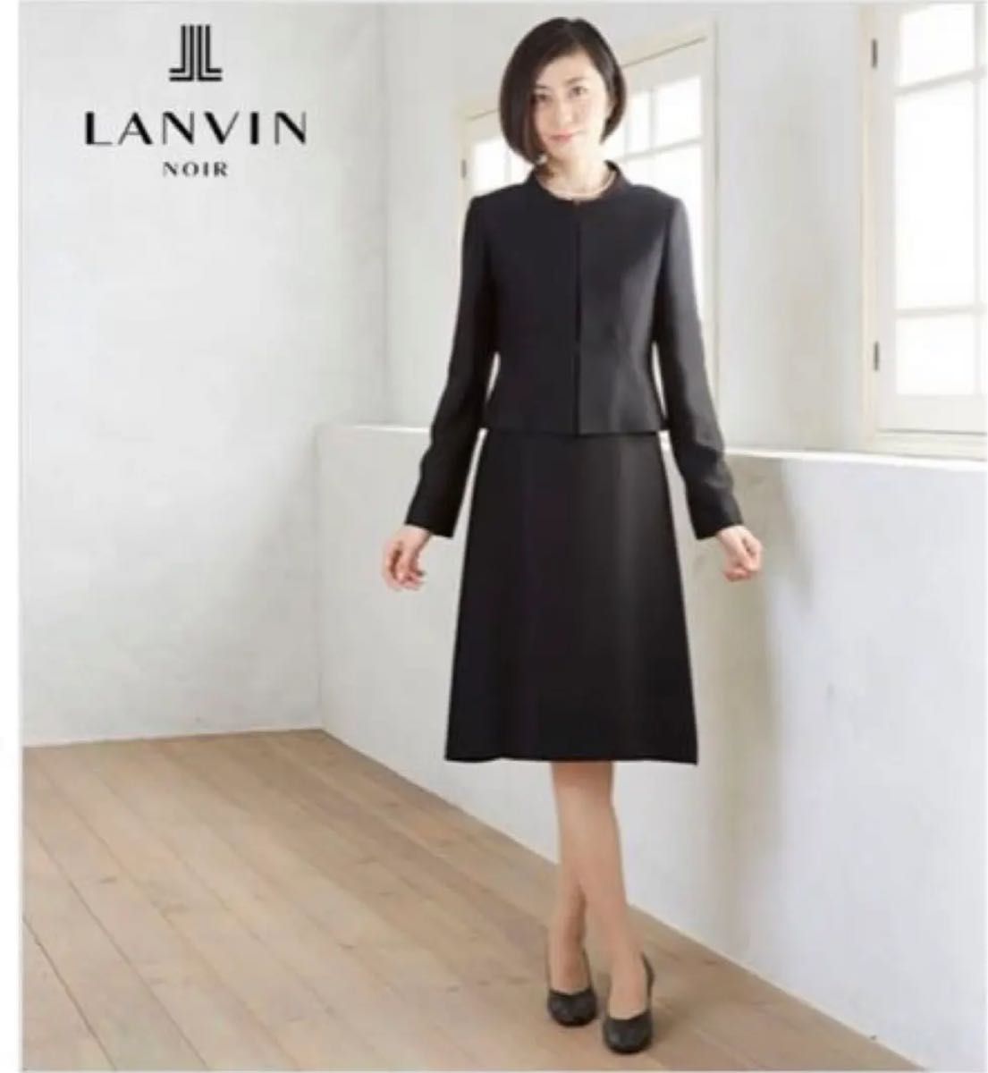 新品LANVIN NOIR ボトルネックのモダンなアンサンブル ブラック