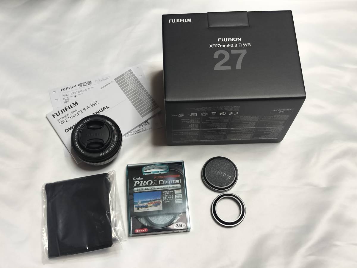 新品同様】 富士フイルムXマウントXF27mm F2.8 R WR (防湿庫保管
