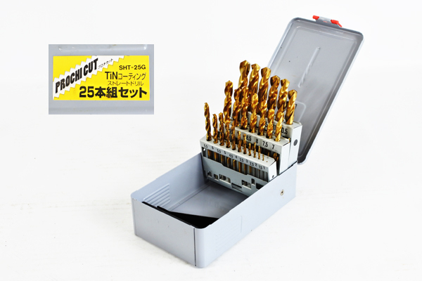 魅了 PROCHICUT ▼未使用保管品 プロチカット )P② ケース付属 φ1-13 25本組 ストレートドリルセット TiNコーティング SHT-25G パーツ 魅了 PROCHICUT ▼未使用保管品 プロチカット )P② ケース付属 φ1-13 25本組 ストレートドリルセット TiNコーティング SHT-25G パーツ