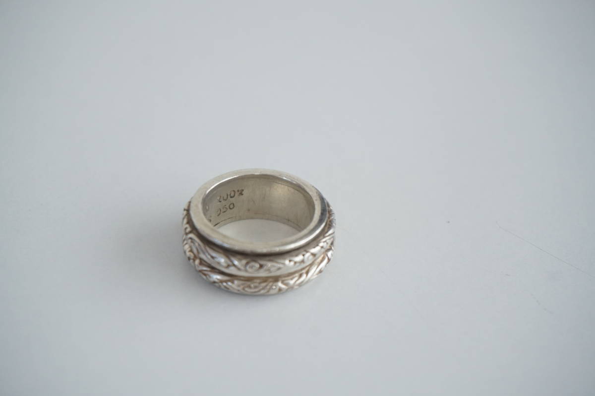 ZOCALO/ソカロ*12号*DOUBLE IVY SPINNING RING/ダブル・アイビー・スピニング・リング*指輪*シルバー*定価27,500円_画像2