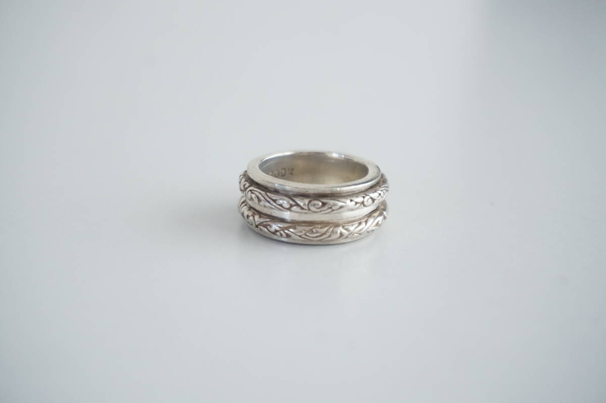 ZOCALO/ソカロ*12号*DOUBLE IVY SPINNING RING/ダブル・アイビー・スピニング・リング*指輪*シルバー*定価27,500円_画像1