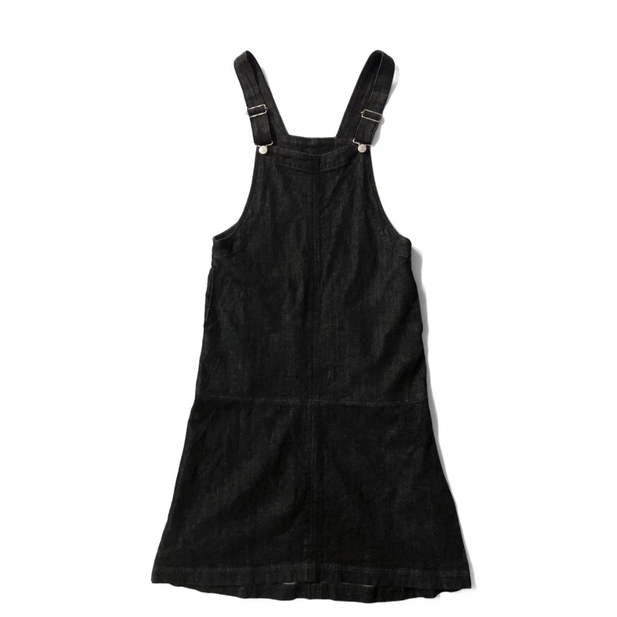 最高 美品 cohina ブラック S ロング デニムマーメイドジャンパースカート コヒナ Sサイズ