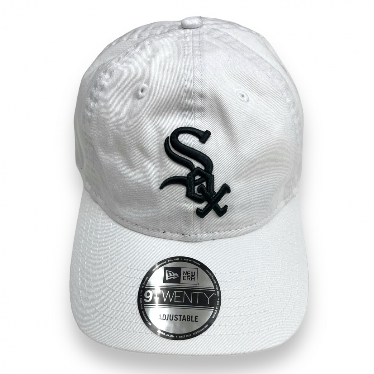 未使用 NEW ERA ニューエラ MLB Chicago White Sox シカゴ ホワイトソックス ニューエラ 9TWENTY コットン 6パネル キャップ 帽子 ホワイト_画像2