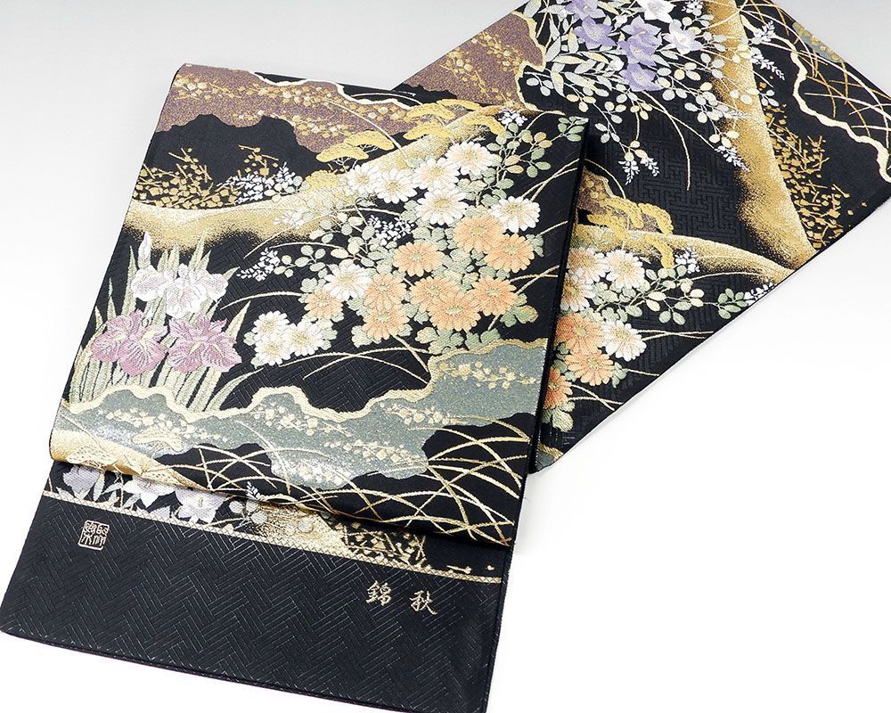 格安人気 新品仕立付き 袋帯 正絹 g1379 仕立て代込み 未仕立 袋帯 霞露芝四季花模様 じゅらく謹製 西陣 仕立て上がり 格安人気 新品仕立付き 袋帯 正絹 g1379 仕立て代込み 未仕立 袋帯 霞露芝四季花模様 じゅらく謹製 西陣 仕立て上がり