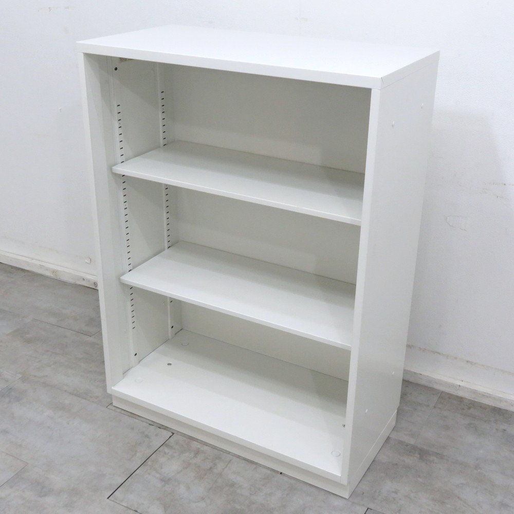 超爆安 幅800 中古オフィス家具 YH11379 ラック 書類棚 物置 収納庫 キャビネット 3段 2017年製 ホワイト オープン書庫 AS-K8105 豊国工業 奥行400 キャビネ 超爆安 幅800 中古オフィス家具 YH11379 ラック 書類棚 物置 収納庫 キャビネット 3段 2017年製 ホワイト オープン書庫 AS-K8105 豊国工業 奥行400 キャビネ