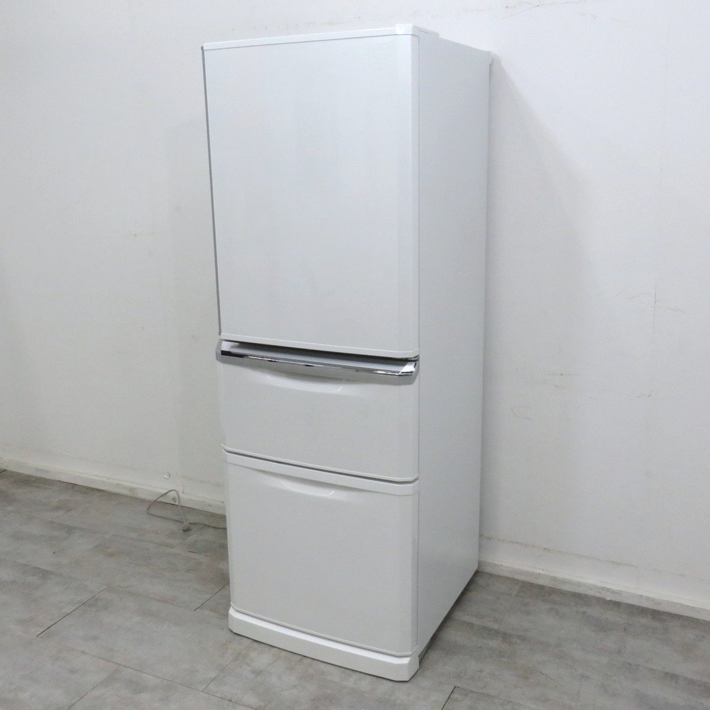 印象のデザイン 冷蔵庫 MR-C34D-W 三菱 MITSUBISHI ホワイト 中古
