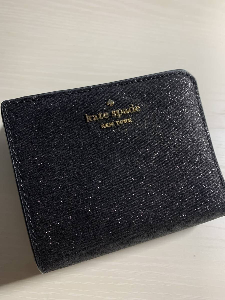 ケイトスペード Kate Spade 二つ折り財布 レザー コンパクトウォレット 財布//美品