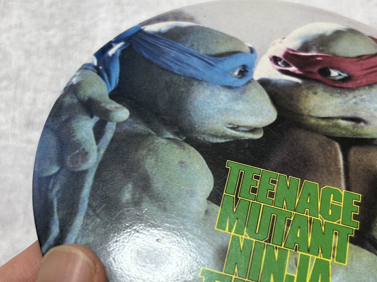 90s 1990年 ミュータント・タートルズ 特大 缶バッジ 2WAY スタンド　　MIRAGE STUDIOS Mutant Ninja Turtles 映画 ムービー 玉8082_画像3