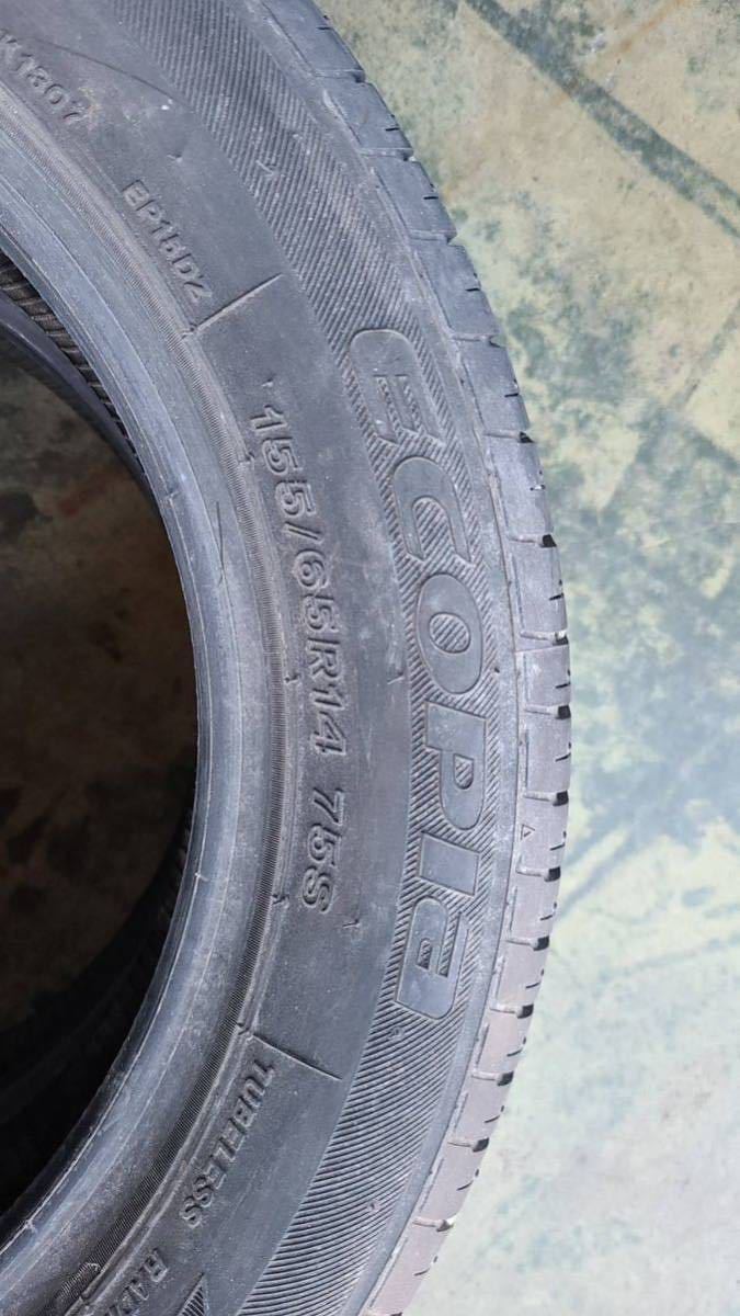 ★中古タイヤ★BRIDGESTONE エコピア 155/65R14 2013年製 14インチ 2本_画像4