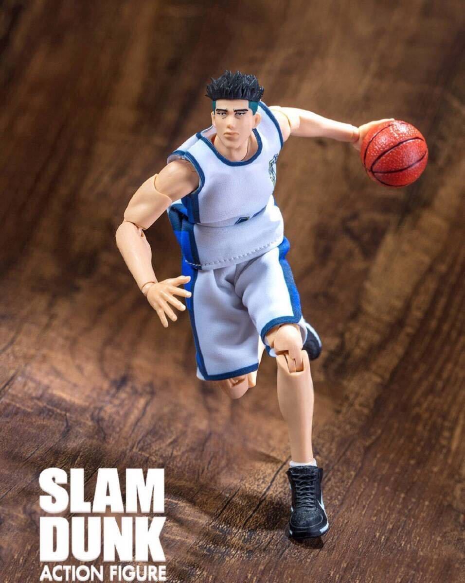 【即納】スラムダンク 1/10 可動フィギュア 福田吉兆 13号 陵南 白ユニフォーム SLAMDUNK ACTION FIGURE 非s.h.figuarts figma_展示例