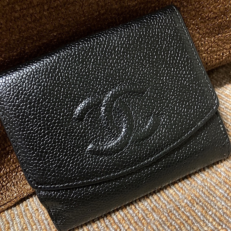 97Y230814X 超美品 CHANEL シャネル 財布 キャビアスキン 検 ラウンド