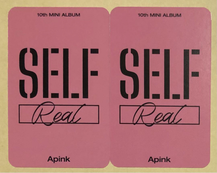 Apink チョロン CHORONG プラットフォーム盤 ピンク トレカ 2枚セット Real ver Natural ver platform ver アルバム 韓国盤 DND SELF_画像2