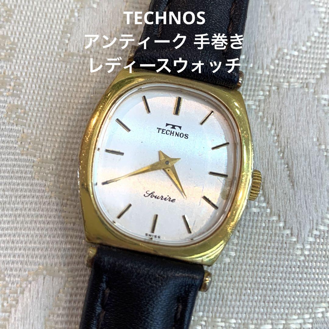 TECHNOS 手巻き式 レディースウォッチ 稼動品 アンティーク_画像1