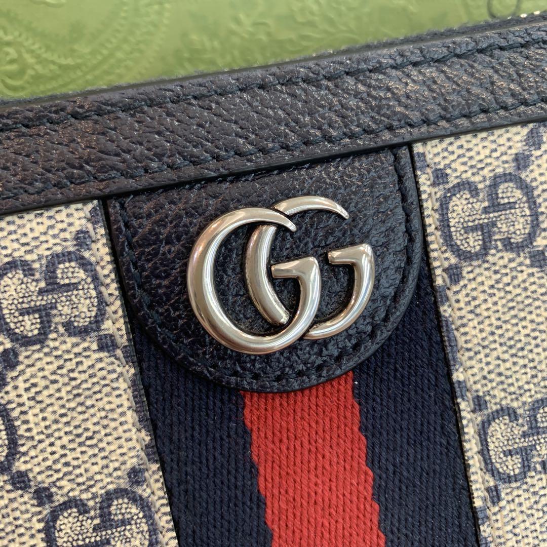 美品 GUCCI オフィディア ラウンドファスナー 長財布 ネイビー|Yahoo