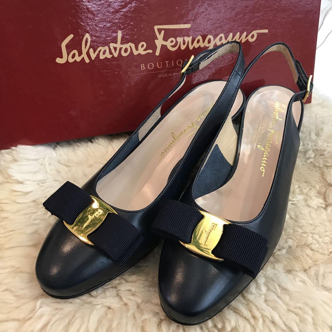 Salvatore Ferragamo フェラガモ ヴァラ レザー サンダル Yahoo!フリマ