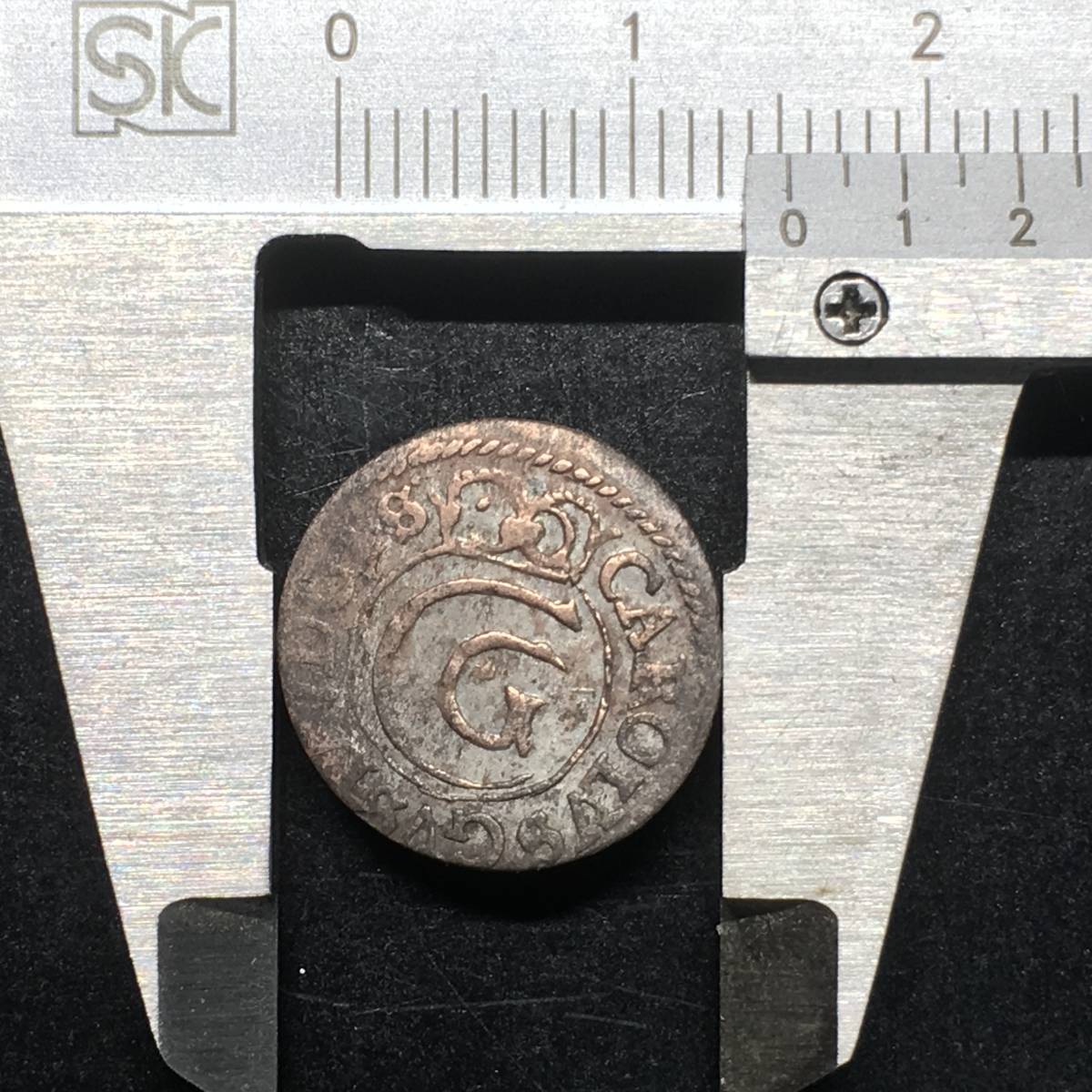 XXX-稀有/中世紀瑞典/比永硬幣** 1654的西甲 - 利沃尼亞/瑞典國王卡爾10 II - 古斯塔夫（在位1654至1660年A.D）** 原文:XXX-レア / 中世スェーデン / Billonコイン**1654’s リーガ-リヴォニア / スェーデン国王 カール 10世-グスタフ (在位1654-1660 A.D)**