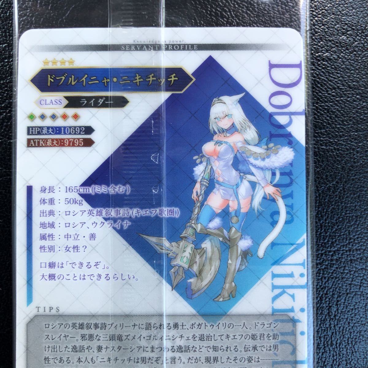 ドブルイニャニキチッチ レアカード R 12 Fate Grand Orderウエハース12_画像3