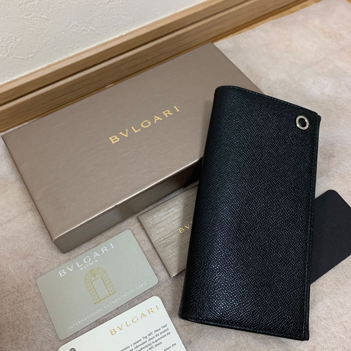 未使用 BVLGARI ブルガリブルガリ レザー 長財布 ブラック