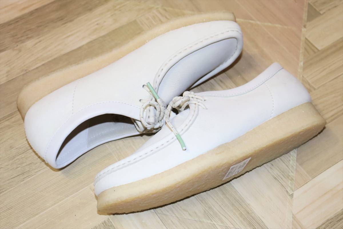 送料無料 即決【未使用】 CLARKS ORIGINALS ★ WALLABEE Off White Nbk (UK7.5 / EUR41.5 / US8.5) ★ クラークス ワラビー ホワイト _画像7