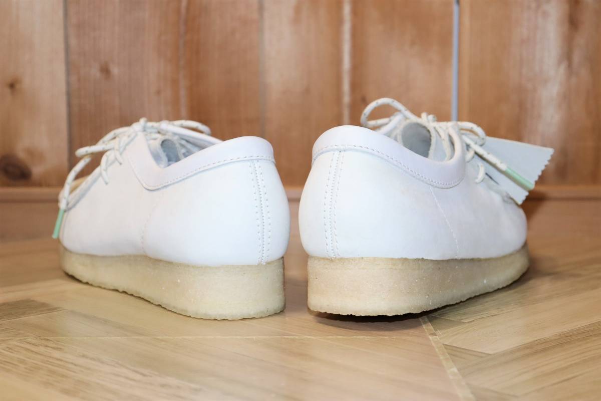 送料無料 即決【未使用】 CLARKS ORIGINALS ★ WALLABEE Off White Nbk (UK7.5 / EUR41.5 / US8.5) ★ クラークス ワラビー ホワイト _画像4