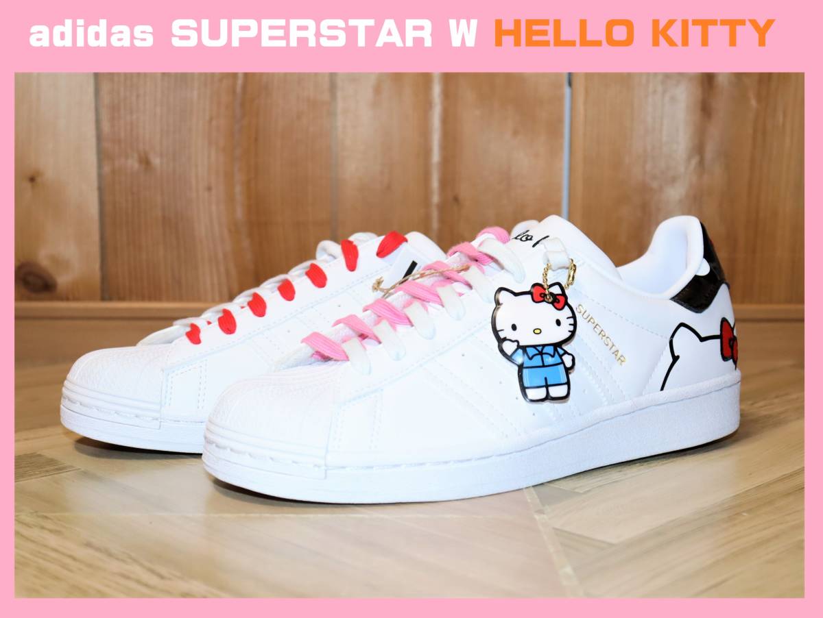 即決【未使用】 adidas Originals ★ SUPERSTAR W HELLO KITTY (US8.5/25.5cm) ★ アディダス GW7168 ハローキティ スーパースター 別注 ②_画像1