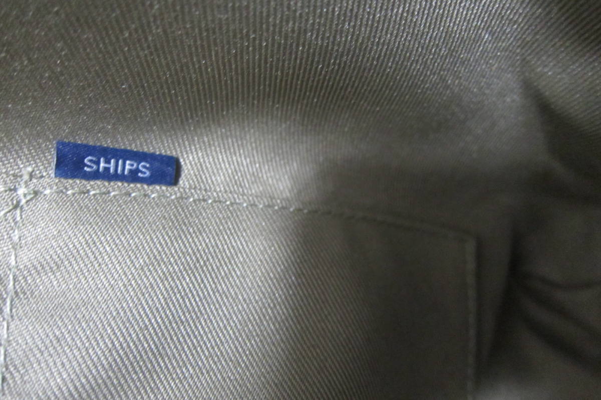 SHIPS シップス かばん トートバッグ 肩掛けバッグ ショルダーベルト付き カーキ系 O2308D_画像6
