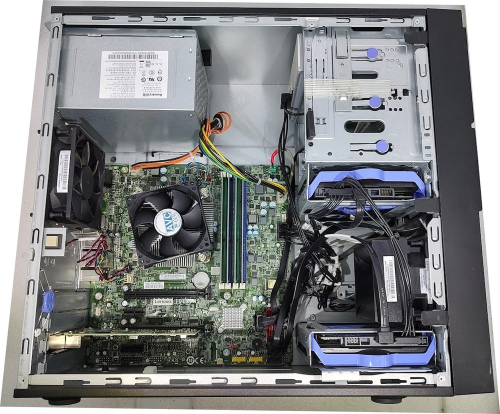 本物の ○[CentOS8.1] Lenovo ThinkServer TS150 ミニタワーサーバ (4コア Xeon E3-1225 v6  3.3GHz/16GB/3.5inch SATA 1TB*2/RAID/DVD) IBM、レノボ