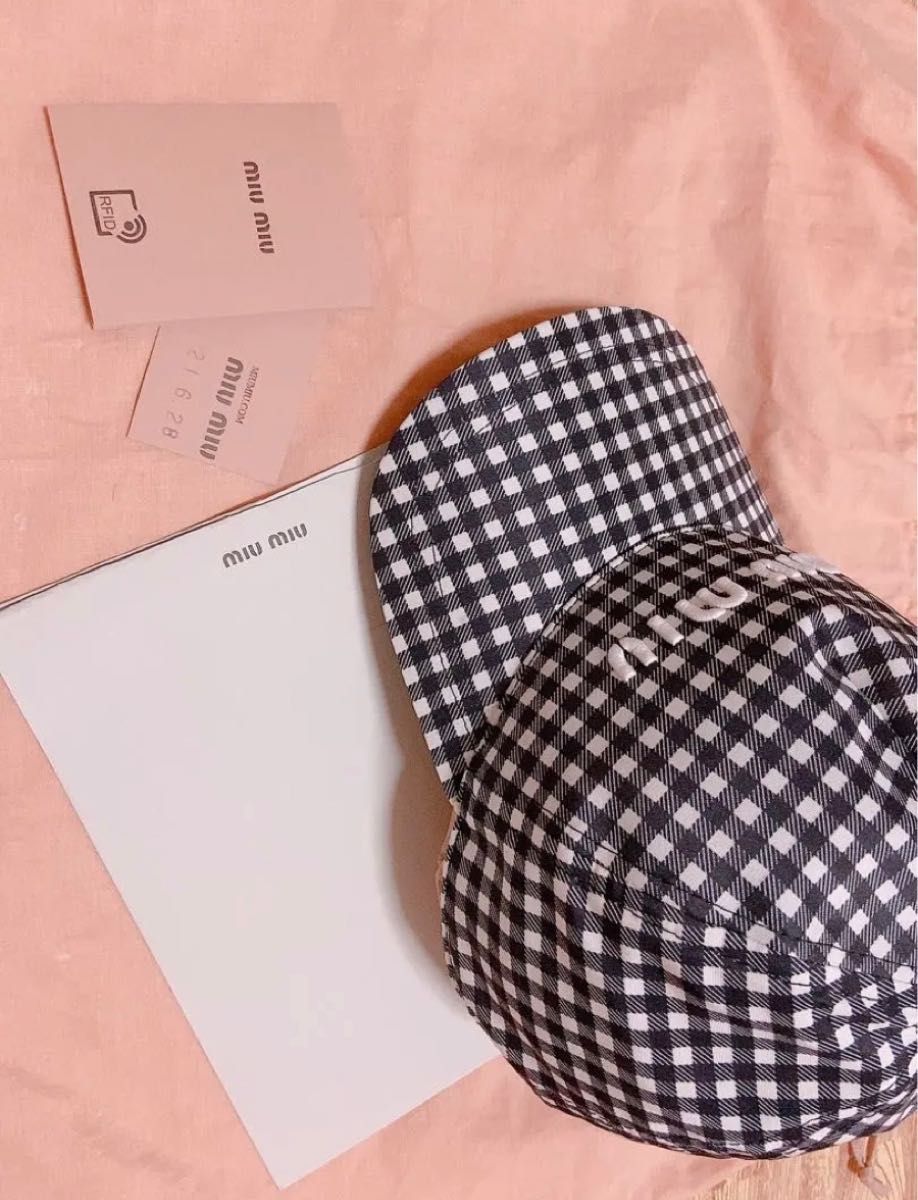 miumiu キャップ ギンガムチェック 国内外完売品|Yahoo!フリマ miumiu キャップ ギンガムチェック 国内外完売品|Yahoo!フリマ