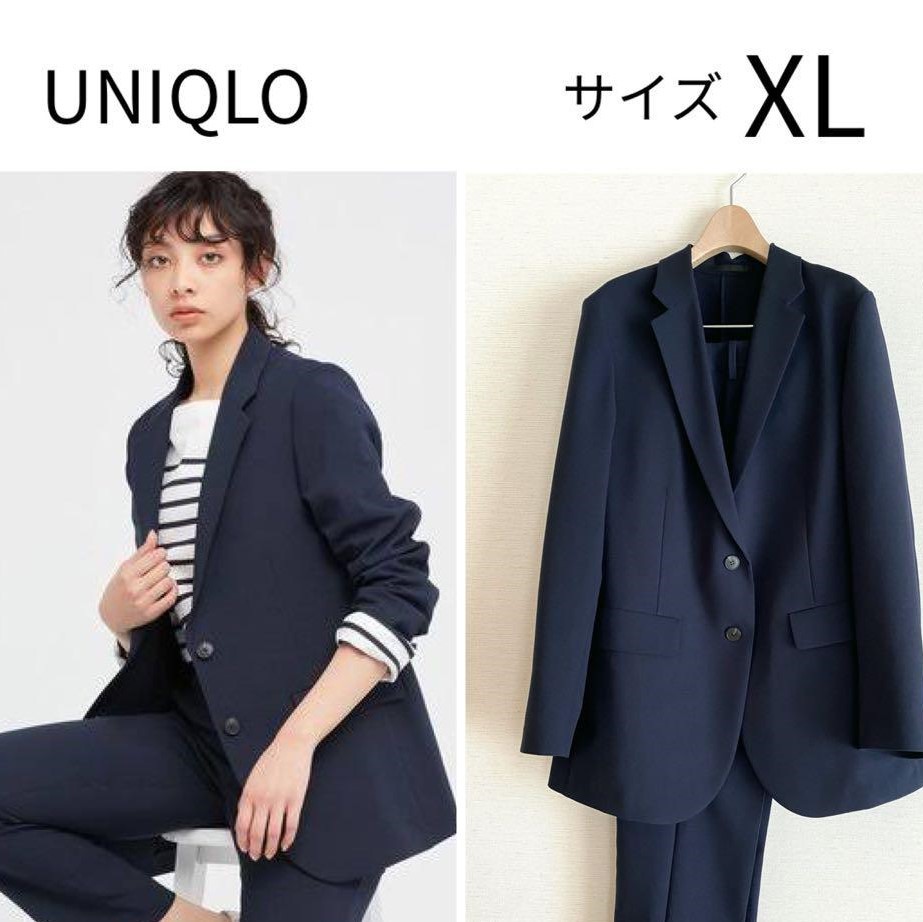 極美品✨UNIQLO 2022 感動ジャケット&パンツ ブラック Sサイズ