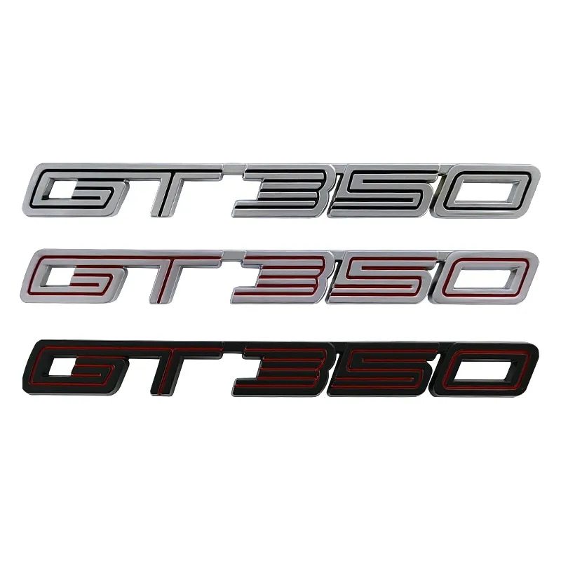 １個 GT350 GT 350 ロゴ車のフェンダーサイドエンブレムバッジデカールフォードマスタングシェルビー GT 350 ステッカーアクセサリー_画像1