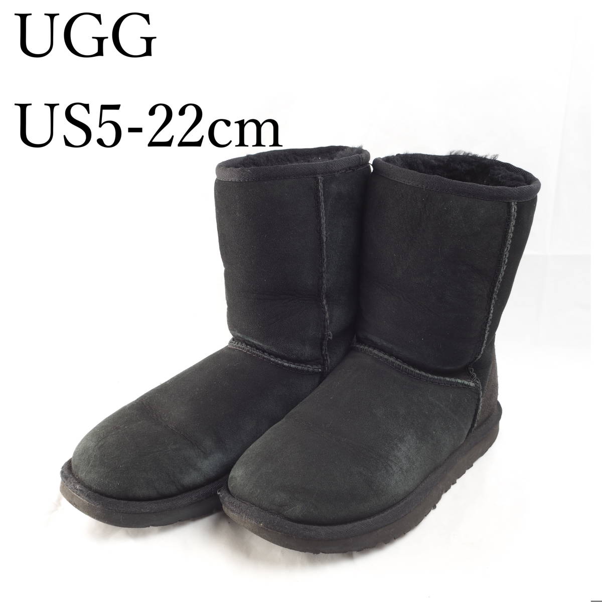 EB2714*UGG*アグ*レディースムートンブーツ*US5-22cm*黒_画像1