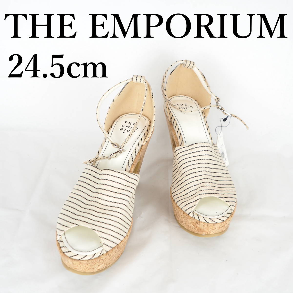 LK9713**新品未使用*THE EMPORIUM*ジ・エンポリアム*レディースサンダル*24.5cm*ベージュ*_画像1