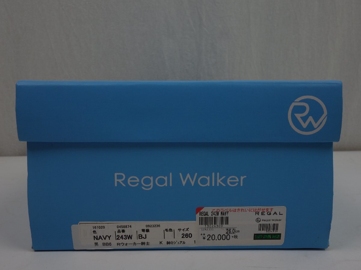 メンズ REGAL WALKER リーガルウォーカー レザー 本革 スニーカー カジュアル NC5RL 243W サイズ26cm 紺 ネイビーの画像10