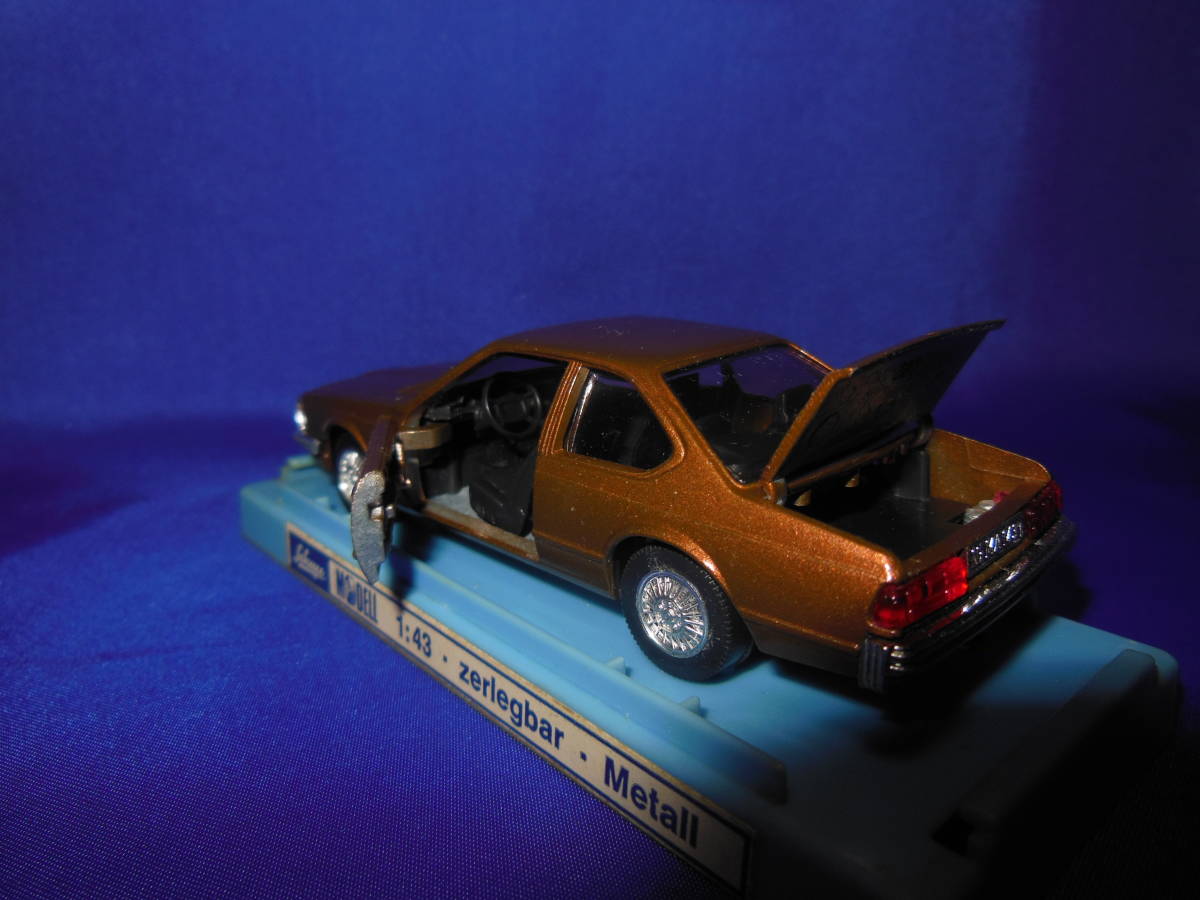 1/43 трудно найти SCHUCO BMW 630 1976 год капот * дверь * багажник открывающийся и закрывающийся Brown Gold запад Германия производства MADE IN W-GERMANY